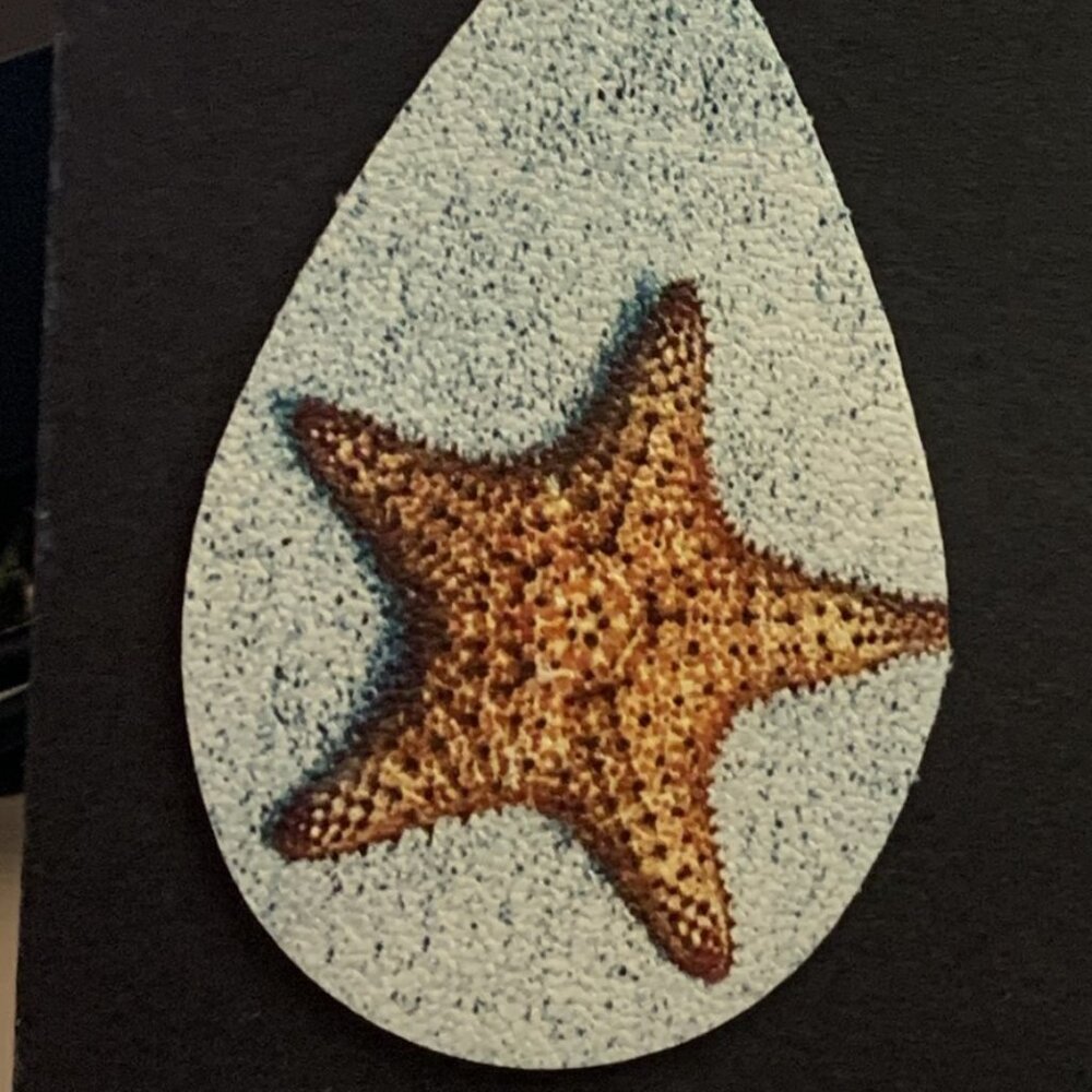 Turquoise Earring, Starfish Earring, Beach Earring, Gift Idea, Nautical Earring